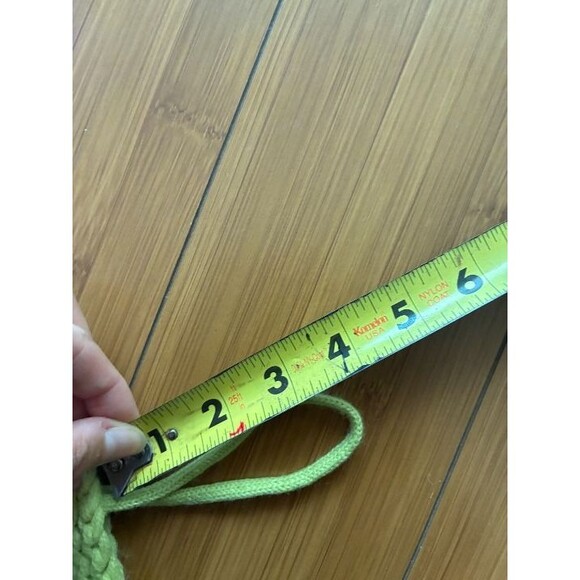 Bonnie and Bill Vintage Lime Green Knit Crochet Mini Crop Top Tank Medium - Picture 6 of 6